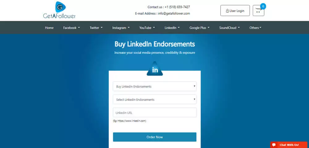 Buy LinkedIn Endrosements Getafollower